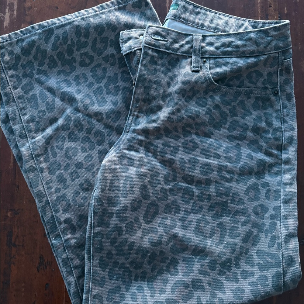 wild fable Leopard Print Wide Leg Jeans